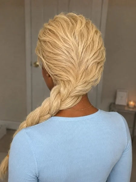 Ice Princess Frozen Snow Elsa Ponytail Braids Cosplay Wig
