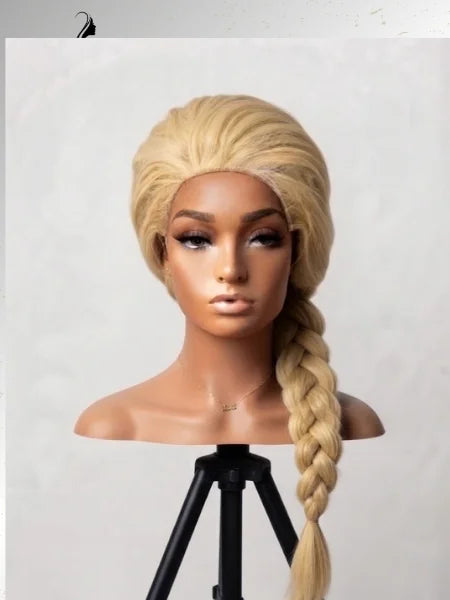 Ice Princess Frozen Snow Elsa Ponytail Braids Cosplay Wig