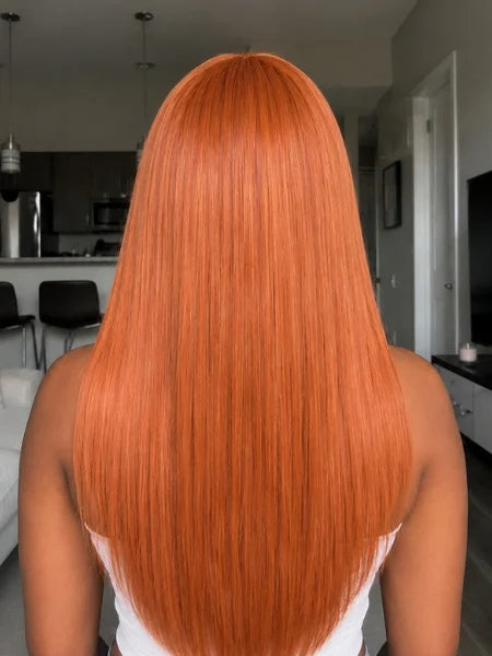 Inoue Orihime Long Orange Synthetic Cosplay Wigs