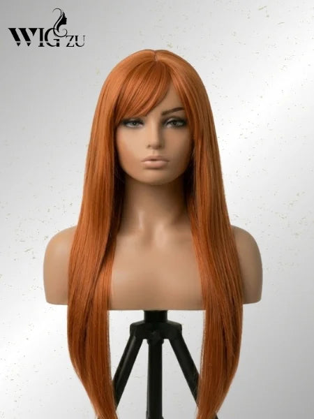 Inoue Orihime Long Orange Synthetic Cosplay Wigs