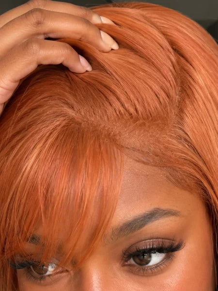 Inoue Orihime Long Orange Synthetic Cosplay Wigs