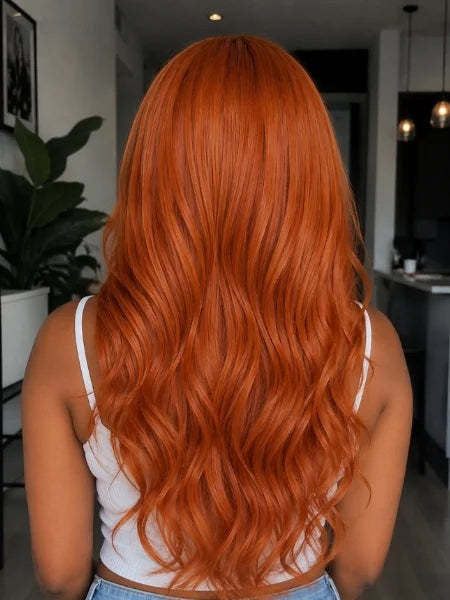 Nami 2 Years Later Orange Long Curly Cosplay Wig