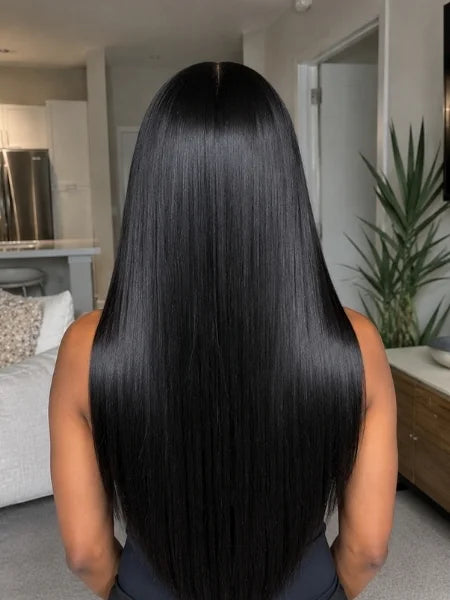 Pre-Plucked Straight HD Full Frontal Wig 220% Density