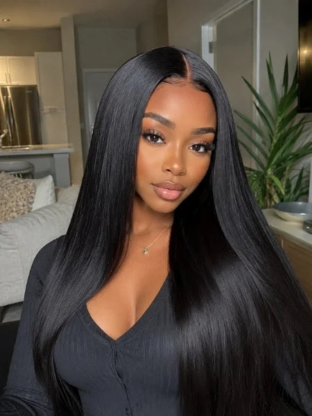 Pre-Plucked Straight HD Full Frontal Wig 220% Density