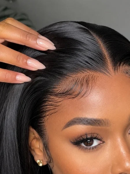 Pre-Plucked Straight HD Full Frontal Wig 220% Density