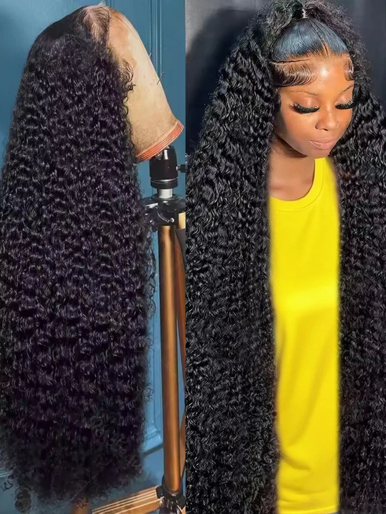 300% Density Curly HD Lace Front Human Hair Wig