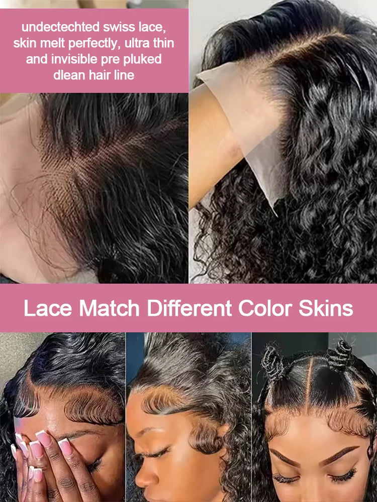 300% Density Curly HD Lace Front Human Hair Wig