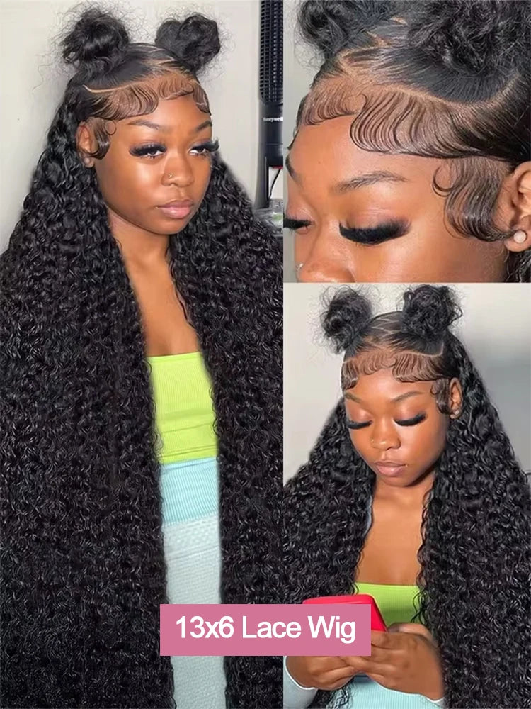 300% Density Curly HD Lace Front Human Hair Wig