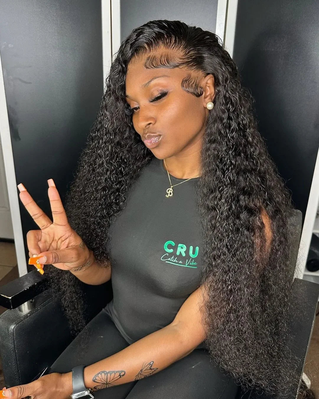 300% Density Curly HD Lace Front Human Hair Wig