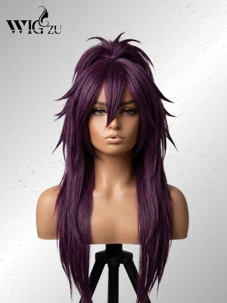 Shihouin Yoruichi Synthetic Hair Purple Cosplay Wigs