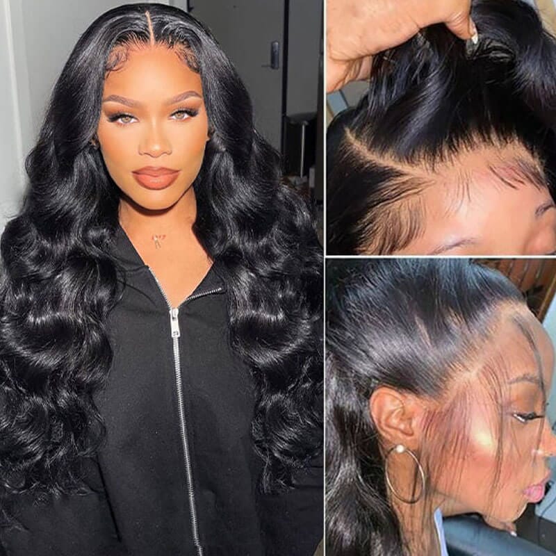 180% Density Body Wave Glueless Lace Closure Wig