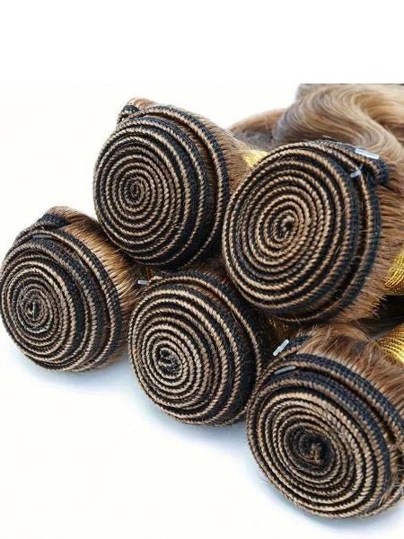 Blonde Highlight Body Wave Raw Human Hair Extension - WIGZU