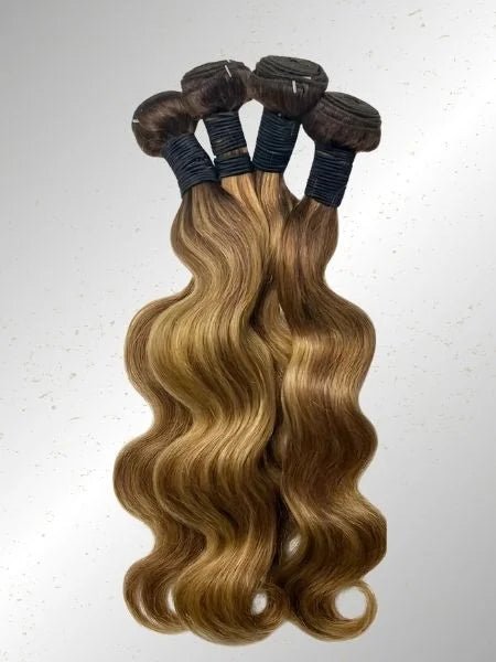Blonde Highlight Body Wave Raw Human Hair Extension - WIGZU