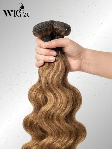 Blonde Highlight Body Wave Raw Human Hair Extension - WIGZU