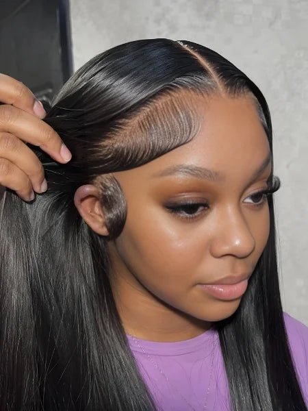 Bone Straight HD Lace Frontal Wig 200% Density - WIGZU