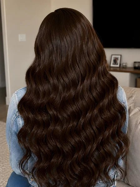 Chocolate Brown Body Wave 13x4 Lace Frontal Wig - WIGZU