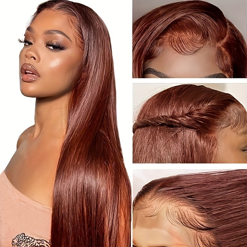 13x4 HD Lace Reddish Brown Glueless Frontal Wig
