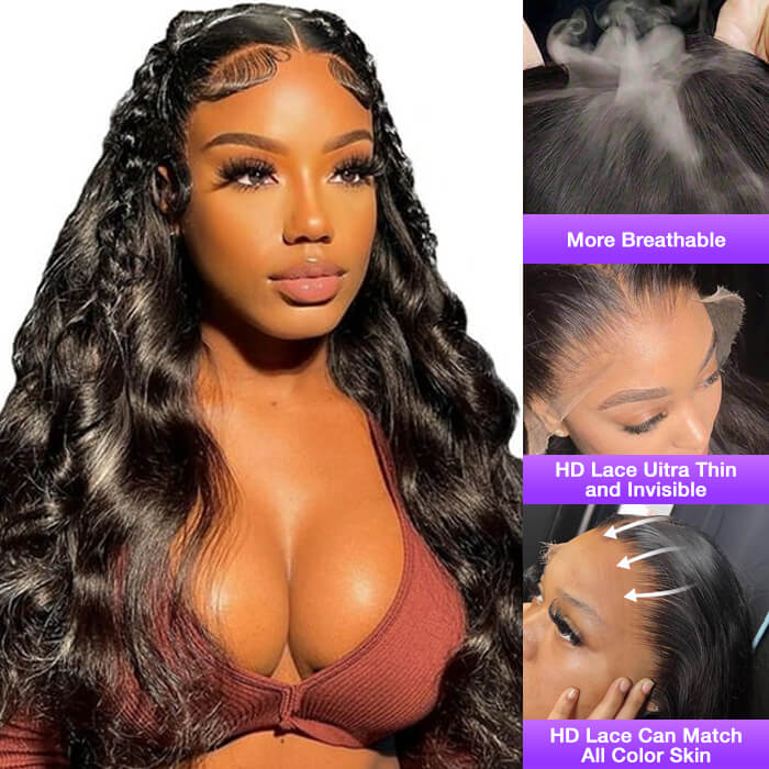 HD Lace Body Wave Glueless Frontal 180% Density Wig