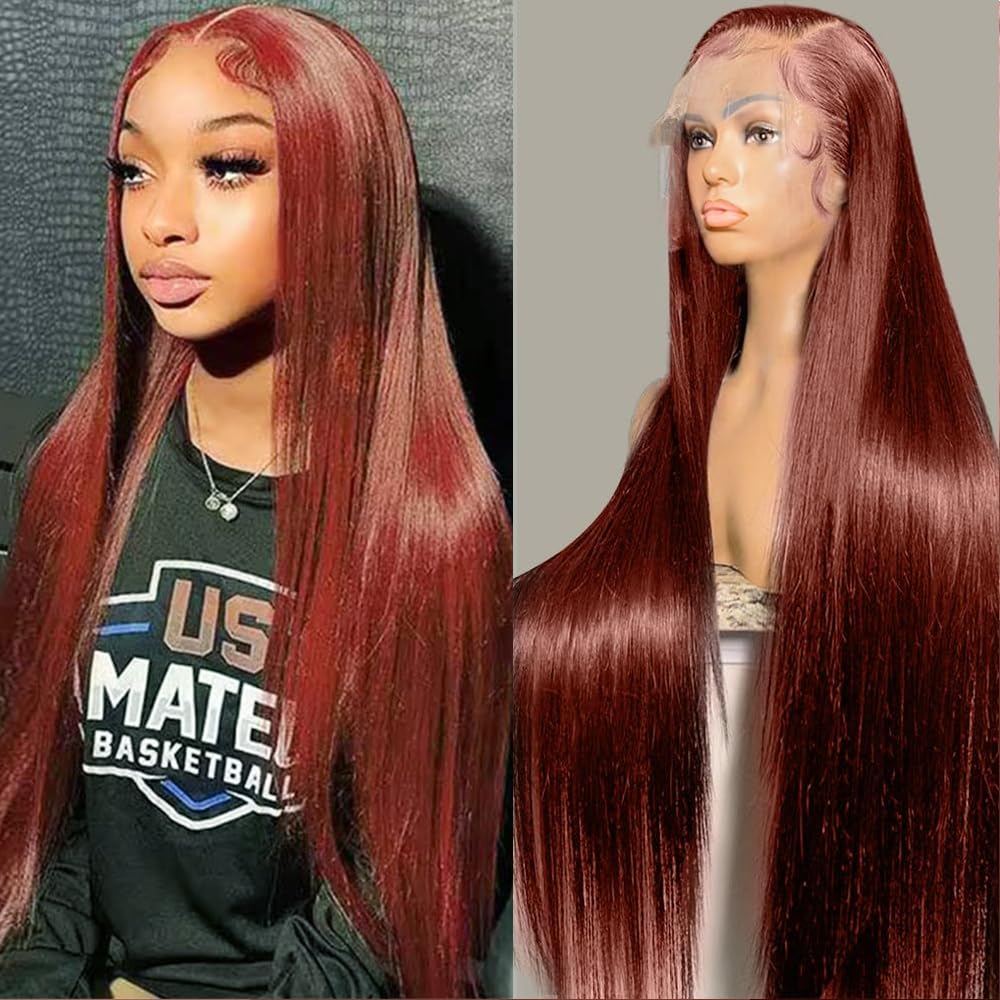 13x4 HD Lace Reddish Brown Glueless Frontal Wig