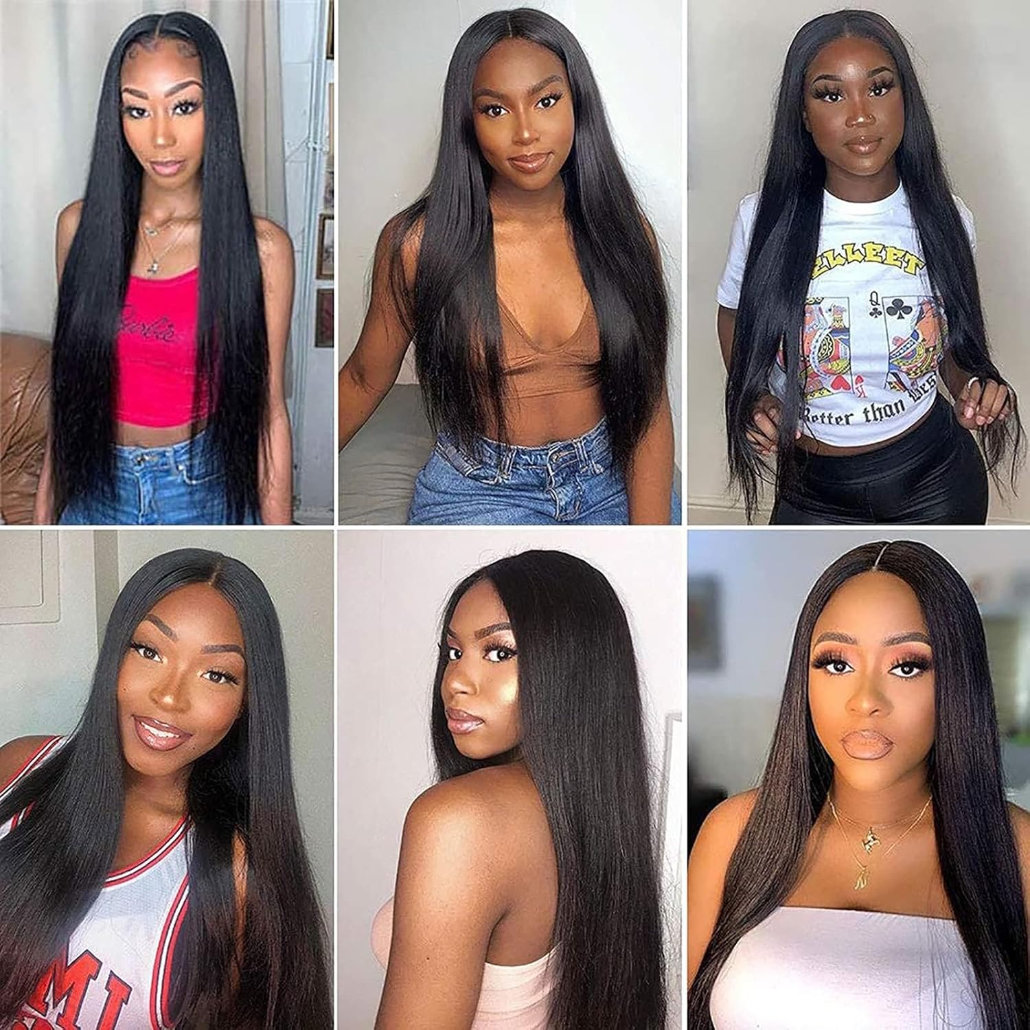 Silky Straight 4x4 Lace Closure Human Hair 150% Density Wig