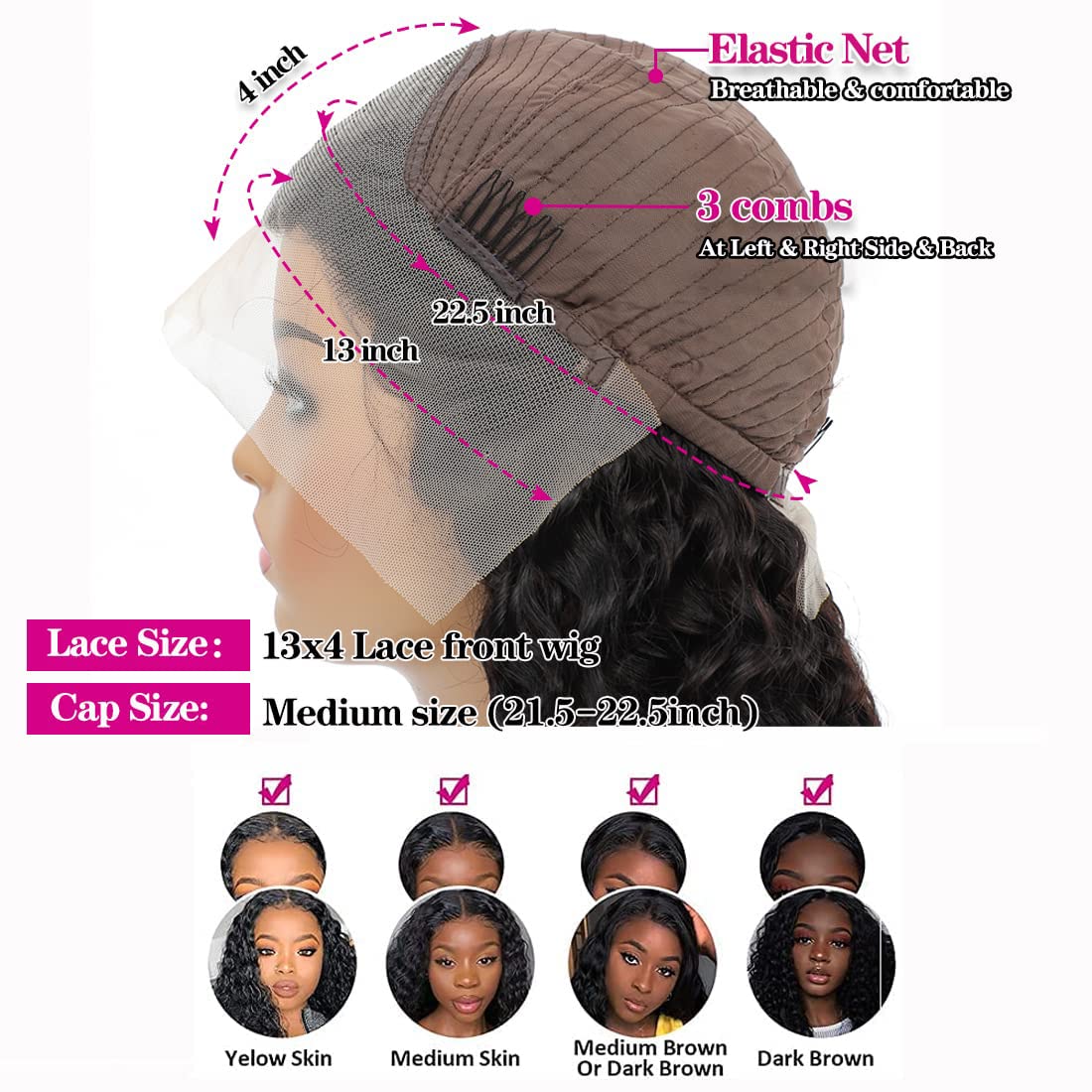 Deep Wave 13x4 Lace Front 150% Density Wig