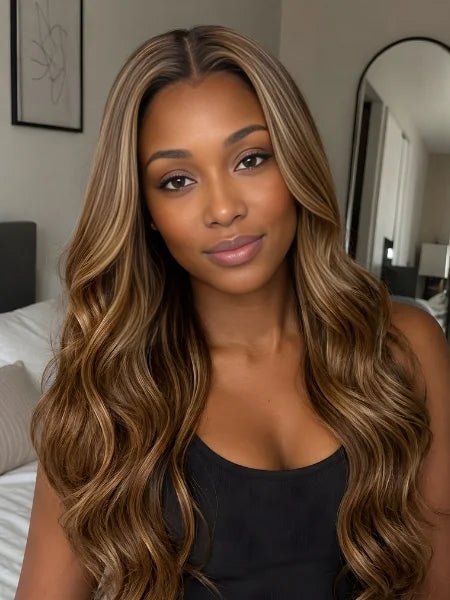 Glueless 13x4 HD Lace Frontal Ombre Body Wave 180% Density - WIGZU