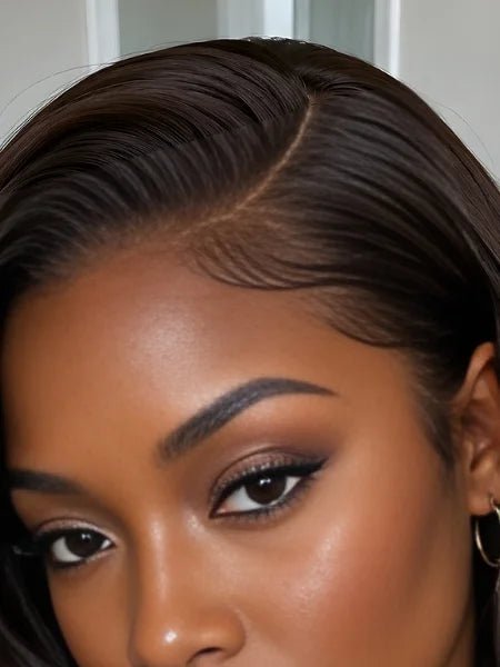 Glueless Chocolate Brown Body Wave 4x4 Lace Closure Wig 150% Density - WIGZU