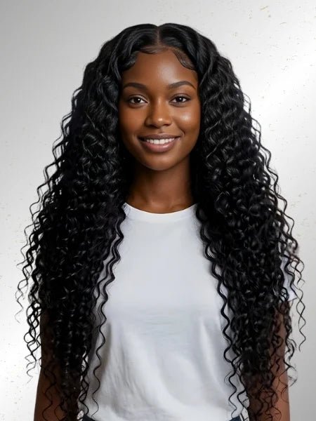 Glueless HD Lace Curly Deep Wave Wig - WIGZU