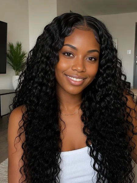 Glueless HD Lace Curly Deep Wave Wig - WIGZU