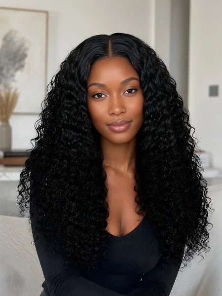 Kinky Curly 13x4 HD Lace Glueless Frontal Wig - WIGZU