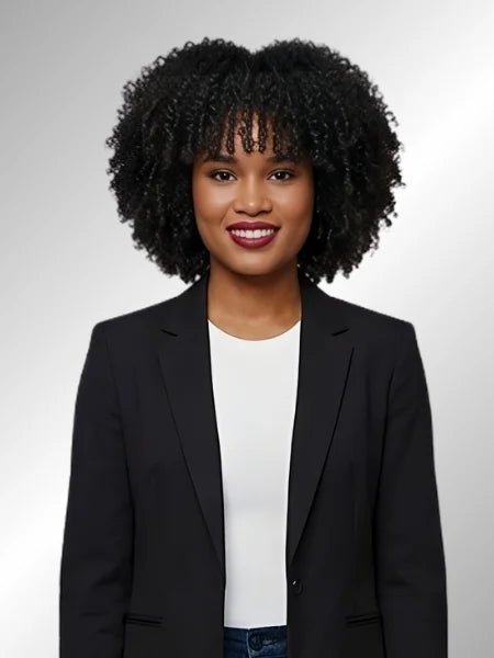 Short Curly Pixie Cut Glueless 180% Density - WIGZU