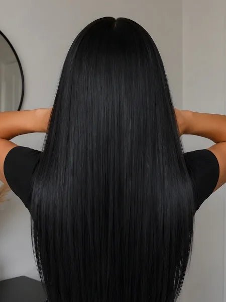 Silky Straight 4x4 Lace Closure Human Hair 180% Density Wig - WIGZU