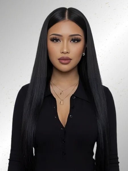 Silky Straight 4x4 Lace Closure Human Hair 180% Density Wig - WIGZU