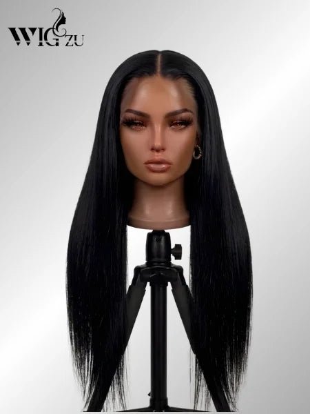 Silky Straight 4x4 Lace Closure Human Hair 180% Density Wig - WIGZU