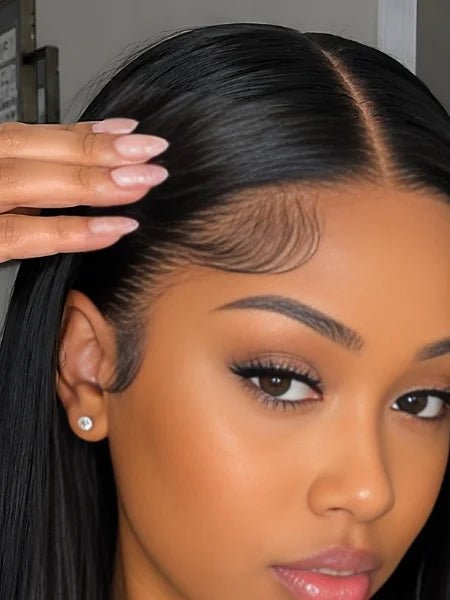 Silky Straight 4x4 Lace Closure Human Hair 180% Density Wig - WIGZU