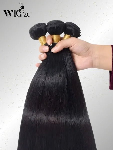 Silky Straight Brazilian Human Hair Bundle - WIGZU