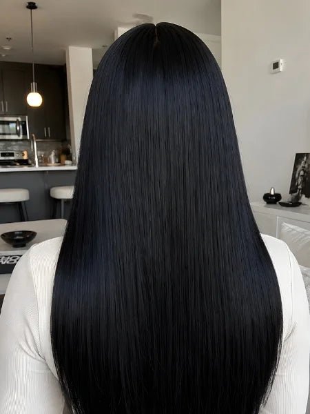 Silky Straight V-Part Glueless Human Hair Wig - WIGZU