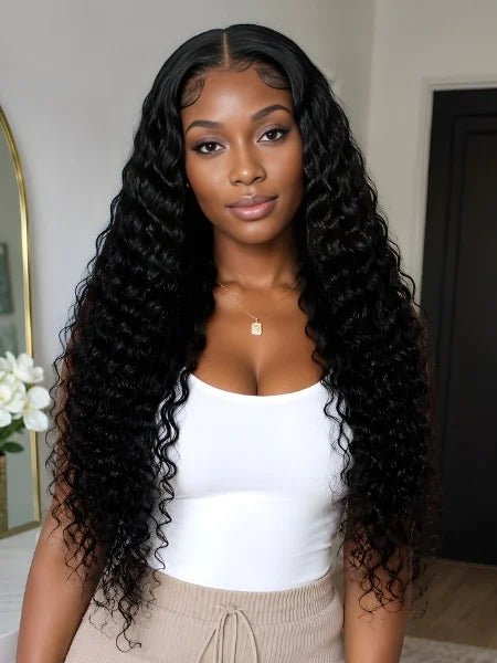 Water Wave 4x4 Lace Closure Wig 150% Density - WIGZU