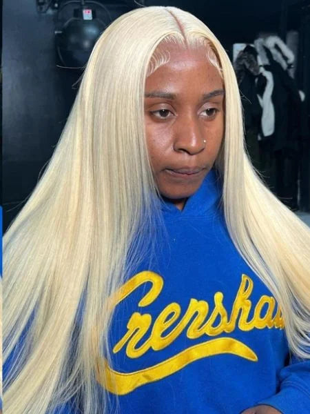 613 Honey Blonde Brazilian Straight Hair, Double Weft