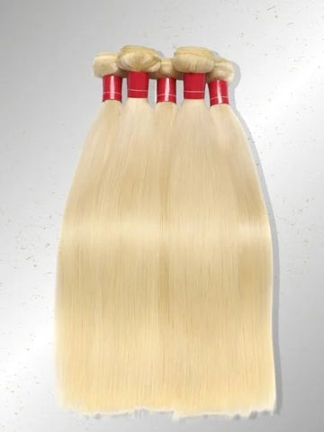 613 Honey Blonde Brazilian Straight Hair Double Weft Bundles | Wigzu
