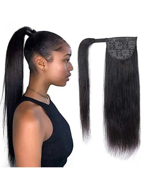 Bone Straight Human Hair Ponytail Extension