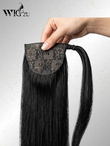 Bone Straight Human Hair Ponytail Extension - Wigzu Human Hair
