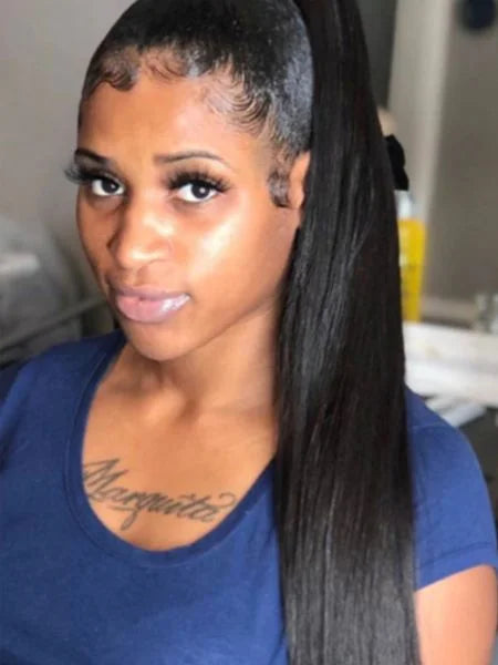 Bone Straight Human Hair Ponytail Extension